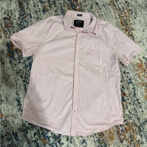 Hollister Pink Casual Button Down Shirt Short Sleeve